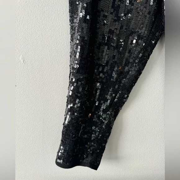 Gryphon Black Sequin Pants Drawstring w/ Pockets Women's XS - Picture 6 of 12